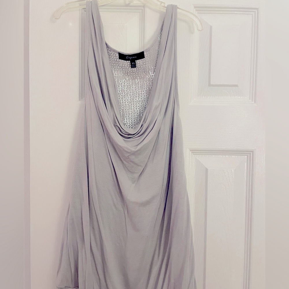 Express sequin racer back top